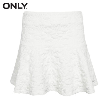 ONLY秋装新品荷叶边立体印花半裙A字裙子女L|11431E001 020白 165/68A/MR