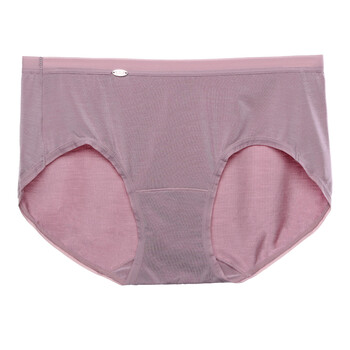 女士内裤平角裤无痕莫尔中高腰包臀三角裤大码薄无感 wn019 豆沙 xxl