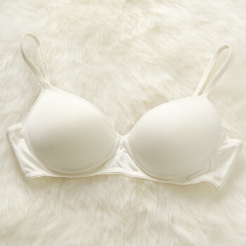 日本单零束缚无痕内衣无钢圈文胸少女士薄款丝小胸罩内衣bra 白色 s