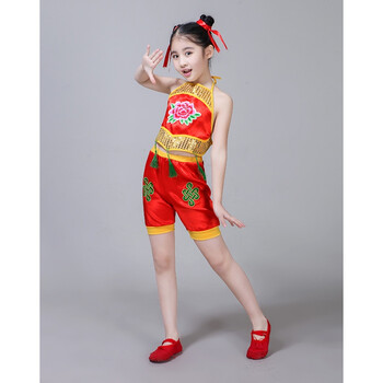 六一儿童节演出服装幼儿舞蹈新款幼儿园跳舞男女童表演服亮片肚兜