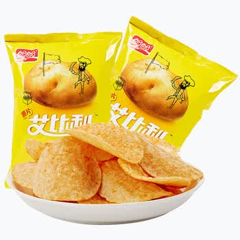 盼盼 艾比利薯片60g*2包 多口味可选办公室休闲零食小吃 风情烧烤味