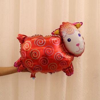 卡通铝膜气球羊年绵羊造型铝膜气球卡通气球羊宝宝生日派对装饰 羊