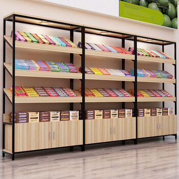 玲花货柜精品展柜货架45度斜柜美容院化妆品展示柜超市饰品鞋架隔断