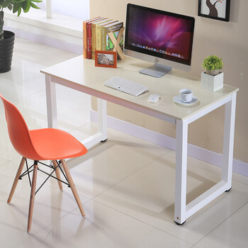 爱松堡 钢木电脑桌实木书桌简约办公桌餐桌学习桌写字桌台桌 0811 暖