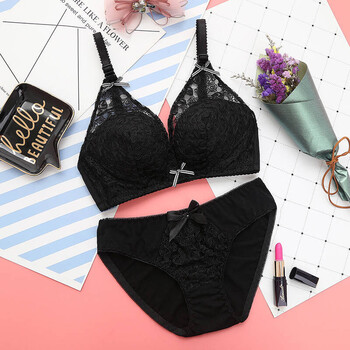 副乳学生高中少女蕾丝可爱日系胸罩女 白色/单件 32/70【ab 黑色/套装