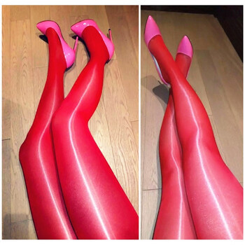 油亮九分紧身丝滑连裤袜夏薄款油光打底袜秋闪光男女开裆 蓝色 油光