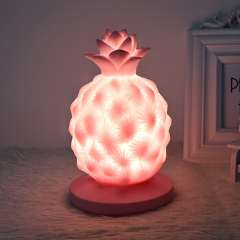 网红少女心软妹房间装饰灯可爱创意礼品led床头台灯浪漫小夜灯 粉红色