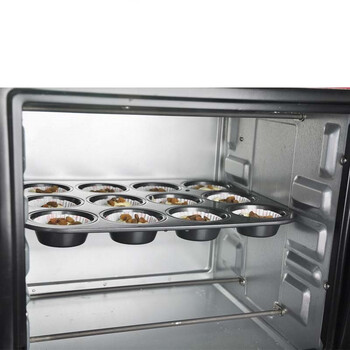 闪点MERITCOOK烘焙工具 马芬蛋糕模具 加厚大号12连模30L烤箱用 烤盘西点模具