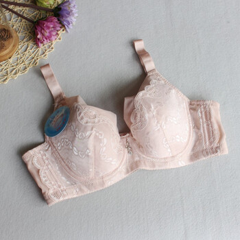夏季薄罩杯聚拢调整型文胸薄款无海绵女士内衣b杯胸罩 浅豆沙 36/80b