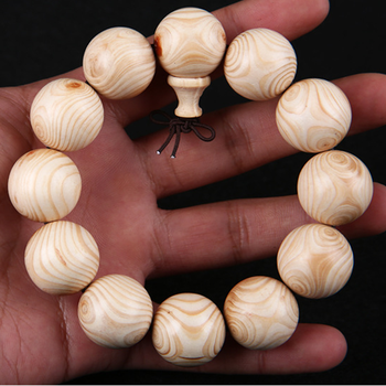 玫之尔天然象牙木手串白花梨手串鬼眼对眼佛珠 18mm