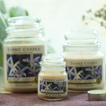 YANKE CANDLE洋客正品 午夜茉莉瓶装香氛蜡烛 无烟香薰蜡烛 浪漫礼物 小瓶