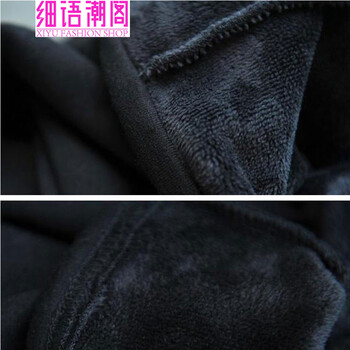 细语潮阁2015秋冬纯色棉不倒绒假两件加厚加绒包臀打底裤裙女2048 黑色 XL