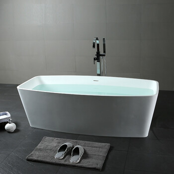 洗澡池陶瓷洗浴盆欧式浴缸家用独立式人造石泡澡盆 人造石亮光 &asymp