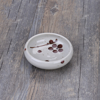 陶瓷碟子 日式小吃碟点心碟 调味碟酱料碟酱油碟 圆形小碟 灰色小布碟