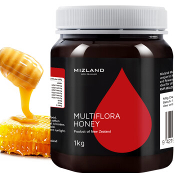 新西兰进口 蜜滋兰（mizland）多花种蜂蜜1000g