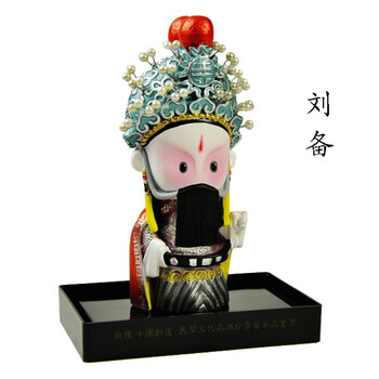 中国风京剧人物脸谱面具摆件三国商务出中国特色礼物送老外礼品 刘备