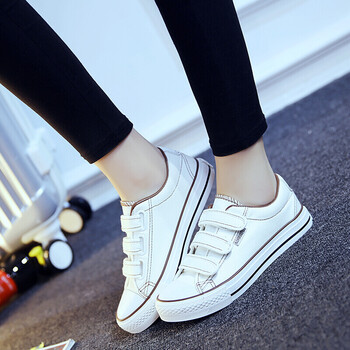 女生帆布鞋纯色款简约黑白休闲女鞋韩版平底套脚低帮鞋子 白棕色 40