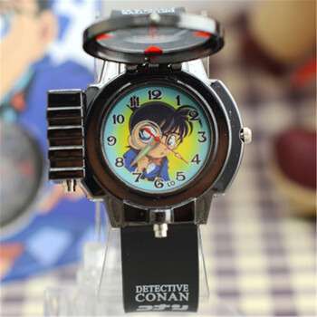 名侦探柯南激光麻醉手表男孩学生儿童电子表玩具 放大镜款 盒装都要