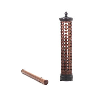 百工制器（CRAFTS CREATE）十字纹 红木立式香炉家居香炉熏香套装