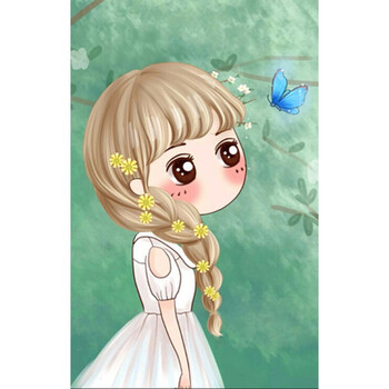 卡通装饰画儿童房卧室挂画女孩房间床头壁画小清新温馨无框画墙画