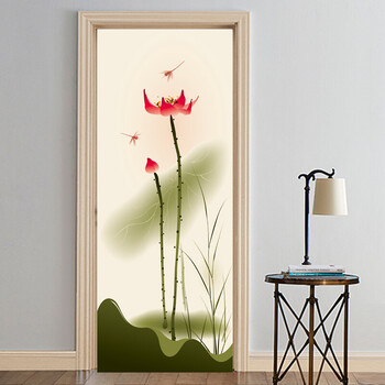 门贴纸装饰画客厅卧室木门宿舍翻贴自粘寝室创意防水自粘 小荷尖尖 大