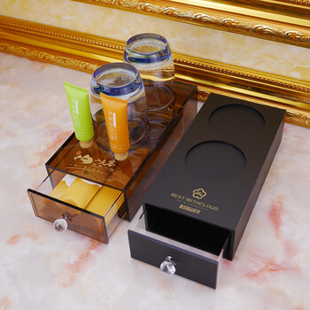 酒店牙具盒收纳盒 宾馆洗漱用品盒子 客房卫生间耗品盒 透明