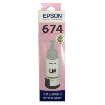 爱普生（Epson）T6746浅洋红色墨水补充装 C13T674680（适用于L801/L810/L850/L805/L1800）