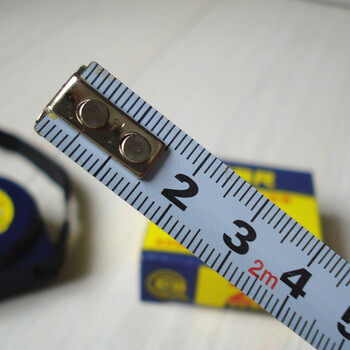 钢卷尺2米钢尺3米卷尺5米公分英寸制五金木工测量工具 蓝色外壳2米