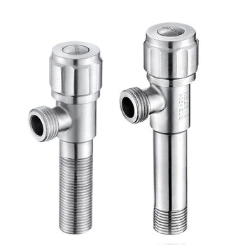 定制加长特长加厚304不锈钢三角阀马桶热水器止水四分通用铜八字阀