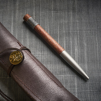 4mm旋转出笔男女办公商务会议记事笔不锈钢手握中性笔水笔 轮回系列