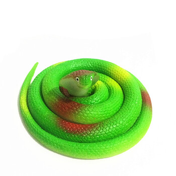 仿真蛇玩具眼镜蛇假田蛇模型儿童玩具软胶橡胶蛇整人恶搞道具 深灰色