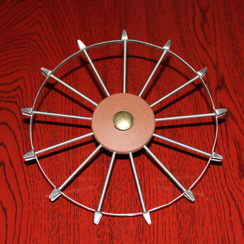 四创 甲鱼枪盘八卦轮手拨轮 实心不锈钢支撑甲鱼枪轮 线轮配件水鱼枪