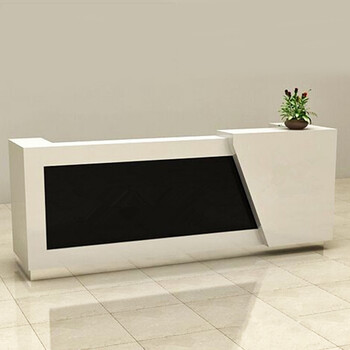 统阅办公家具 咨询台导购台收银台 烤漆前台招待接待迎宾台柜台 右高