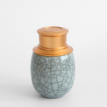 日式便携密封药盒 随身便携迷你陶瓷小药瓶一周装大容量创意药瓶 迷你