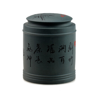 品茶忆友 茶叶罐 宜兴紫砂密封罐 紫砂茶缸普洱醒茶罐大号 紫砂茶叶罐 紫砂茶缸 新款兰花停售