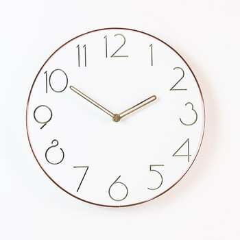钟表挂钟现代简约大气创意北欧时钟个性卧室静音家用挂表 a款木指针