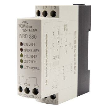 yqmilan 米兰电气 JVRD-380 过欠压断相相序保护器 三相电源监视继电器 AC380V