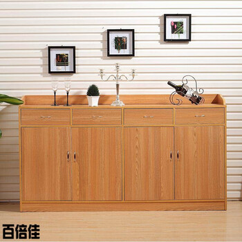 新款创意现代简约橱柜大容量储物柜餐边柜碗柜茶水柜四门柜中纤板组装
