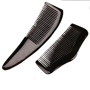 牛角梳家用梳子长发木梳按摩刻字礼品套装 大号尖角梳 中号山型梳