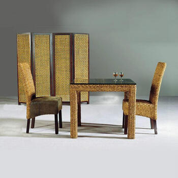 组合藤餐桌藤椅组合酒店餐厨厅藤餐桌椅藤艺休闲桌椅 左餐椅