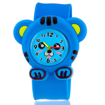 儿童手表卡通婴儿啪啪拍拍手表幼儿男童女童宝宝猫咪可爱玩具表 蓝色