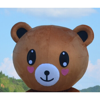 网红熊装连体衣人偶服装熊本熊卡通玩偶服抖音熊网红熊行走装 布朗熊