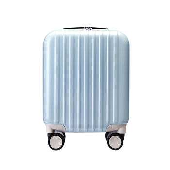 cnpop15寸儿童拉杆箱包飞机轮行李登机箱小号万向轮旅行箱 蓝色 15寸