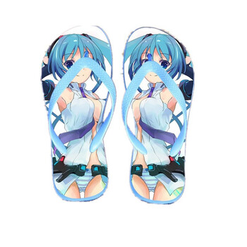 2018新款 初音未来miku二次元拖鞋 卡通动漫人字拖 新款夏特色凉 款式