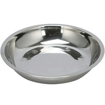 不锈钢圆盘不锈钢碟子加厚盘子菜盘家用浅盘圆形平盘餐具盘 28cm