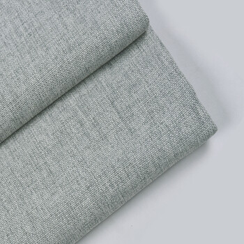 素色加厚亚麻沙发布料纯色棉麻面料抱枕坐垫软包背景桌布diy 5#浅灰色