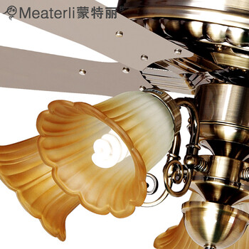 蒙特丽 风扇灯吊灯56ZSM-510T餐厅灯客厅灯防古灯具(B) 56ZSM-510T