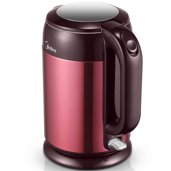美的（Midea）电水壶1.7L 304不锈钢电热水壶 双层彩钢烧水壶 赤兔H317E4a