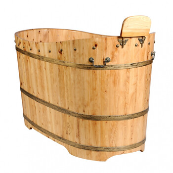 木桶()1200*620*820泡澡沐浴桶实木质浴桶浴缸 原木色