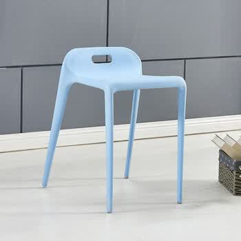 马椅创意家用塑料椅餐厅餐椅高餐凳凳子等位加厚时尚简约欧式 【加厚